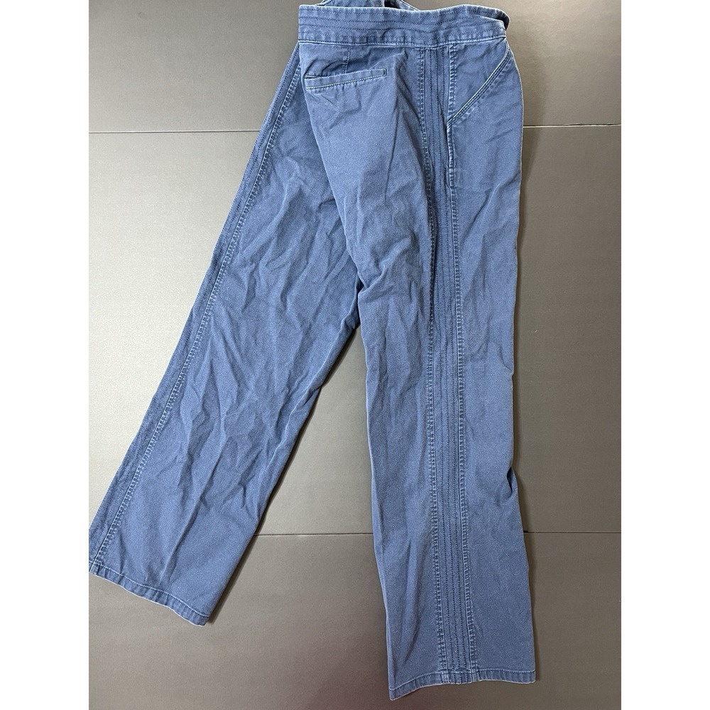Izod Stretch Wide Leg Pants Women's Size 12 Preppy Minimalist Blue - Picture 8 of 8
